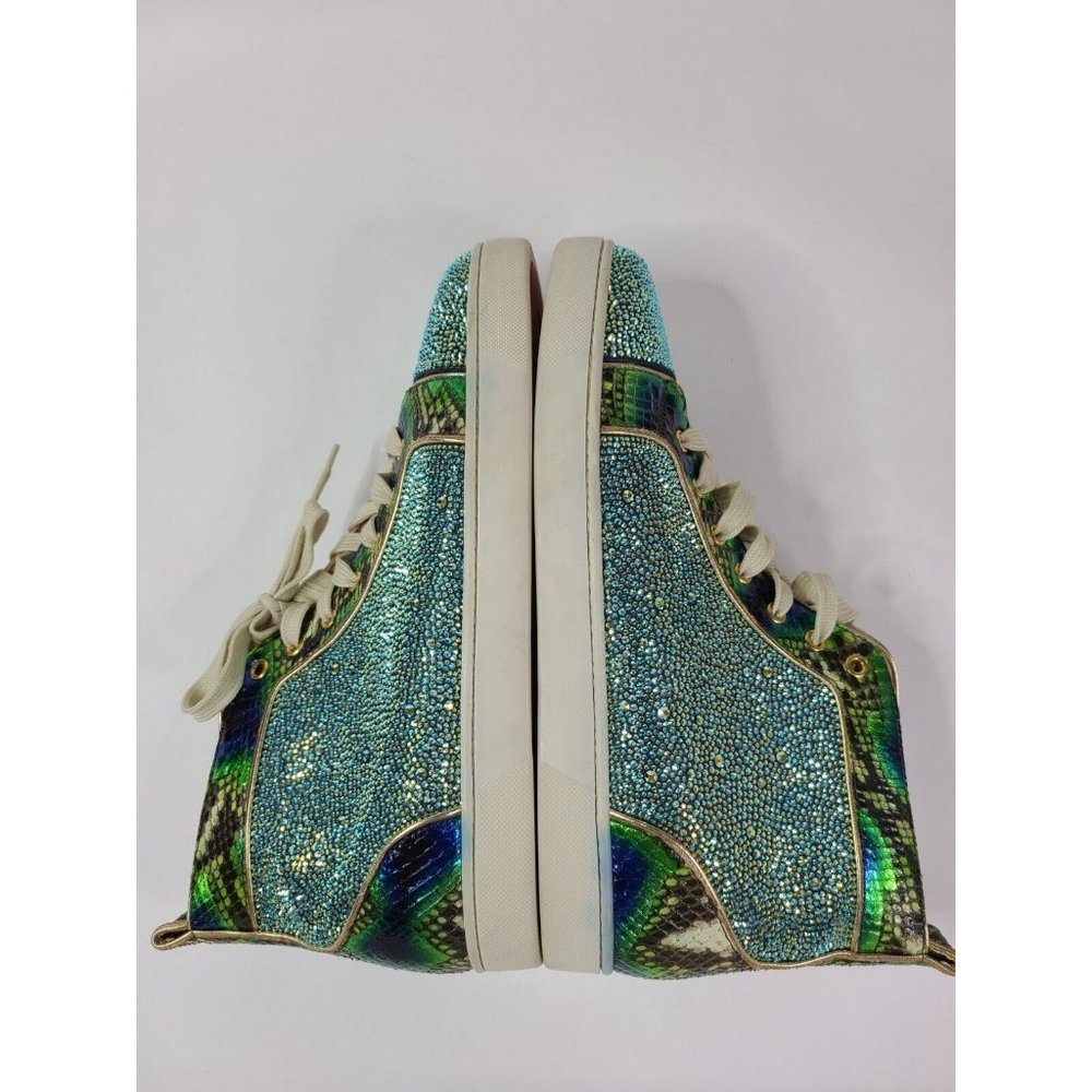 CHRISTIAN LOUBOUTIN Swarovski Python Louis Trainers Sneakers - EU45 / US12 - Picture 6 of 12